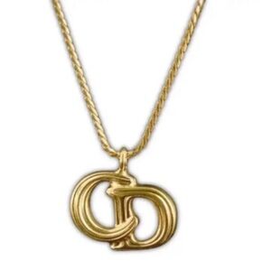 Christian Dior Vintage CD Pendant Necklace